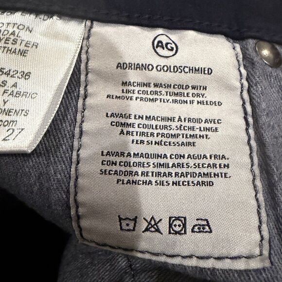 NWT AG Adriano Goldschmied Women's 27 Farrah Skinny Ankle Side Lace Black Pants - Picture 11 of 11